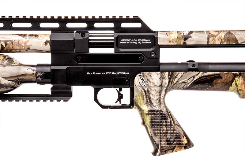 Reximex Throne PCP Camo Rifle Regulated with Case 5.5mm