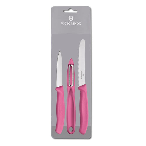 Victorinox SwissClassic Zest 3 Piece Paring Set - Pink