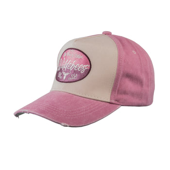 Wildebees WBL318 Pink/Natural Rugged Oval Badge Cap