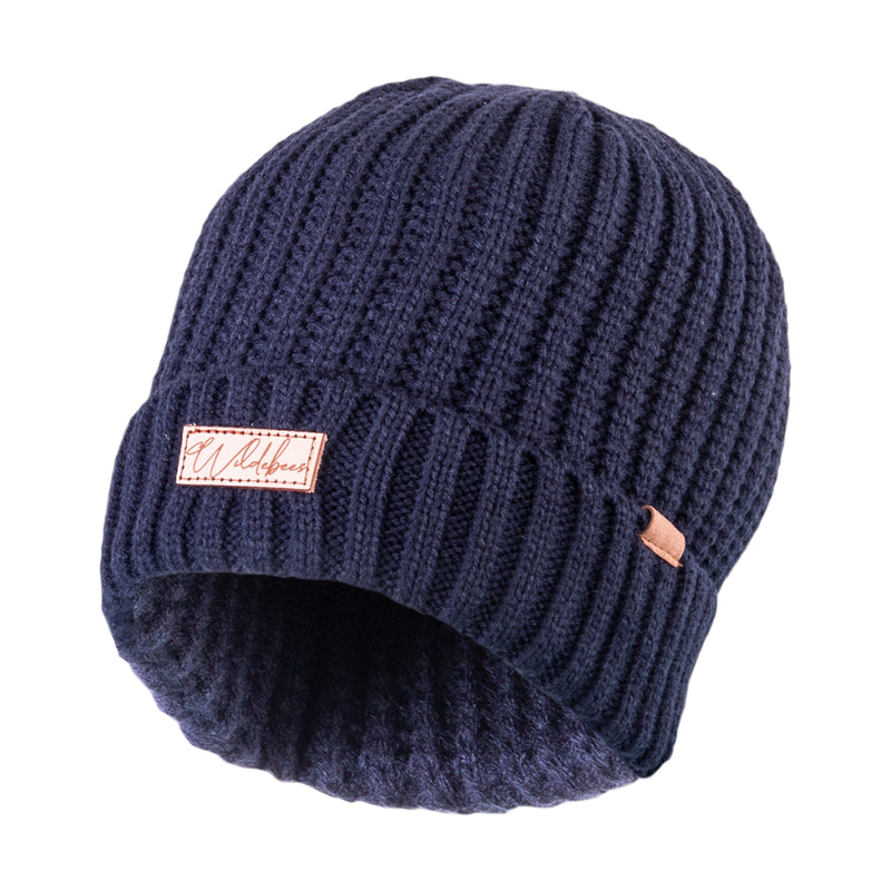 Wildebees WBL372 Ladies Navy Rib Knit Cuffed Beanie