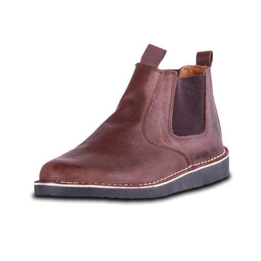 Wildebees Mens Buffalo Chelsee Pull Up Leather Brown