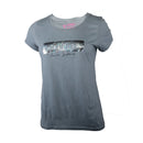 Wildebees Ladies Casual Foil Wildebees Tee Duck Egg Melange