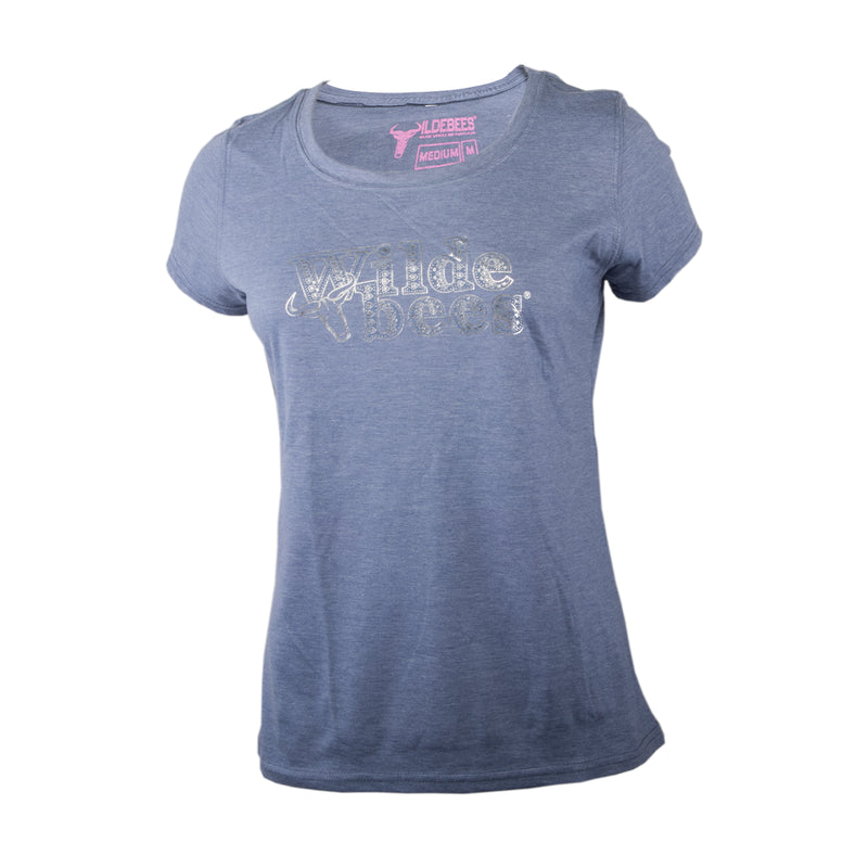 Wildebees Ladies Casual Wildebees Heart Tee Marine Melange