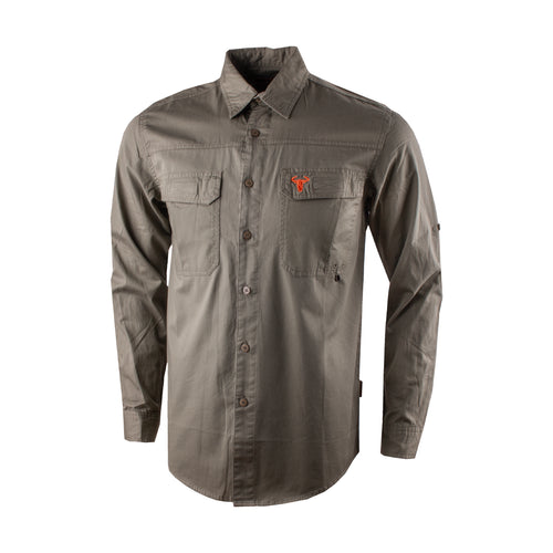Wildebees Mens Twill Vented Long Sleeve Shirt Sage