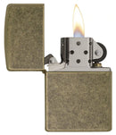 Zippo 201FB Antique Brass Reg Flat BTM