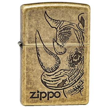 Zippo Big Five Rhino Head