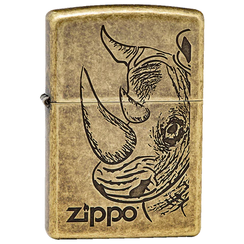 Zippo Big Five Rhino Head