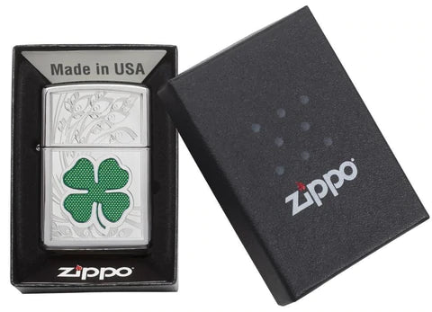 Zippo Clover High Polish Chrome