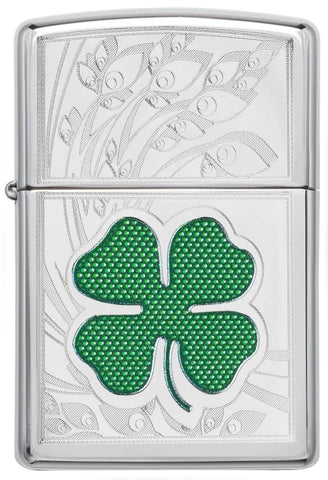 Zippo Clover High Polish Chrome