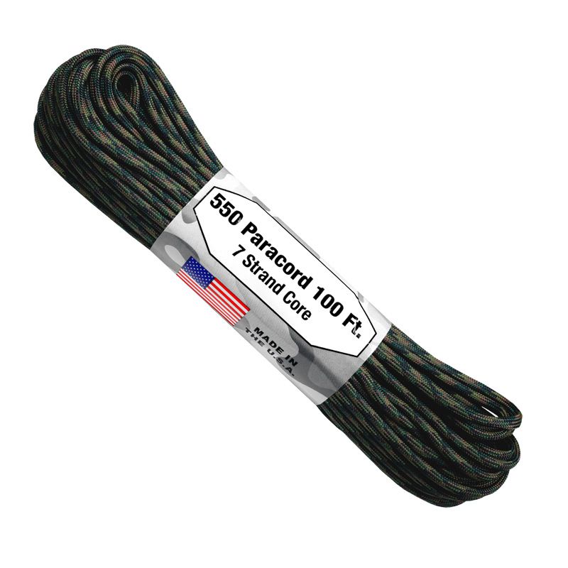 550 Paracord 100ft - WoodLand Camo