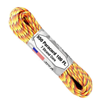550 Paracord 100ft 7 Strand Core - Sunset