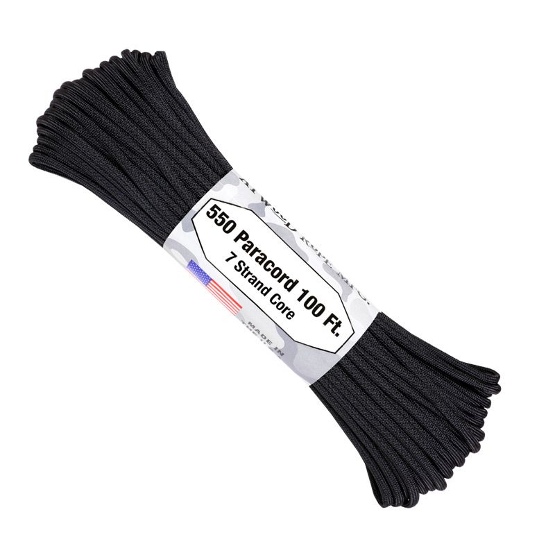 550 Paracord 100ft 7 Strand Core- Black