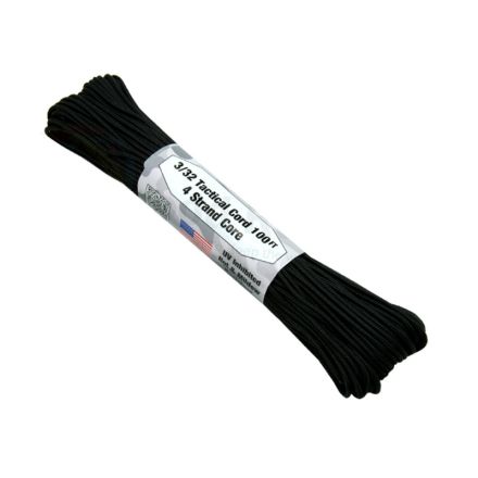 275 Tactical Paracord 100ft 4 Strand Core - Black