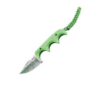 CRKT Minimalist Bowie 'Gears' Neck Knife Glow in the Dark Handle with 'Gears' Satin Finish Blade