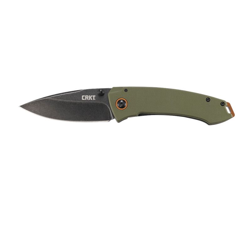 CRKT Tuna Folder OD Green G10/Stainless Handle w/Black StoneWash Blade Finish