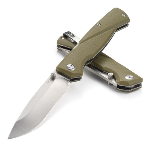 CRKT Kova OD Green Front Lock Folder with Satin Blade Finish