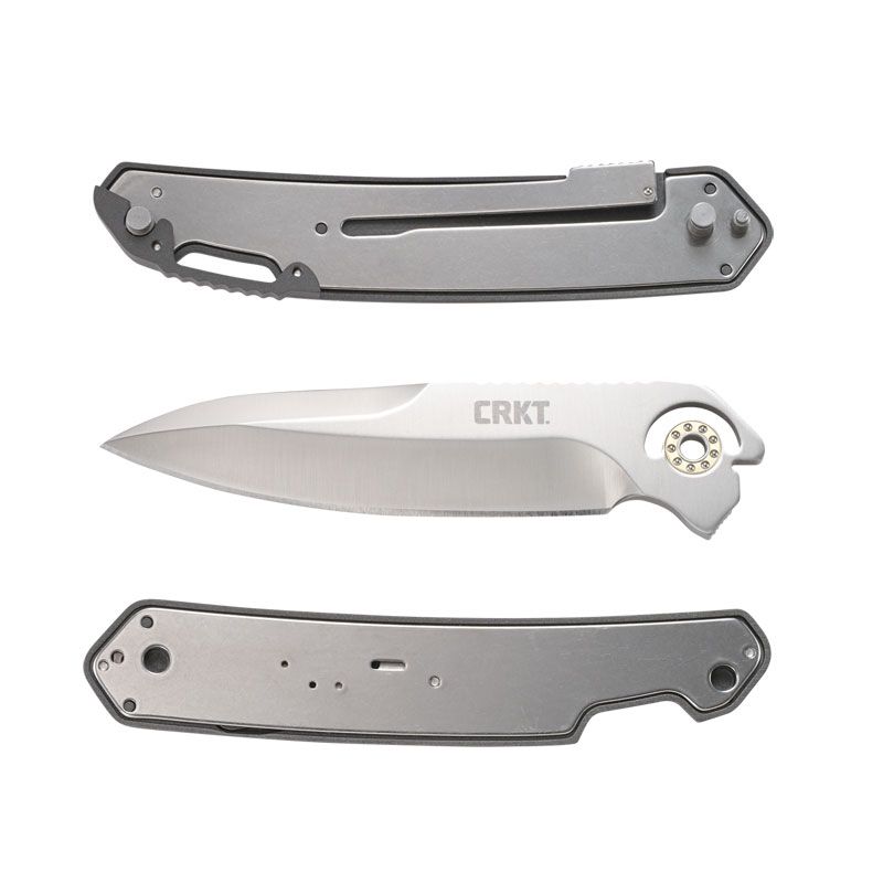 CRKT Bona Fide Grey Aluminium Handle with Satin Blade Finish