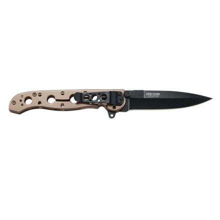 CRKT M16-03BK Spear Point Bronze Stainless Steel Handle with Black Oxide Blade Finish