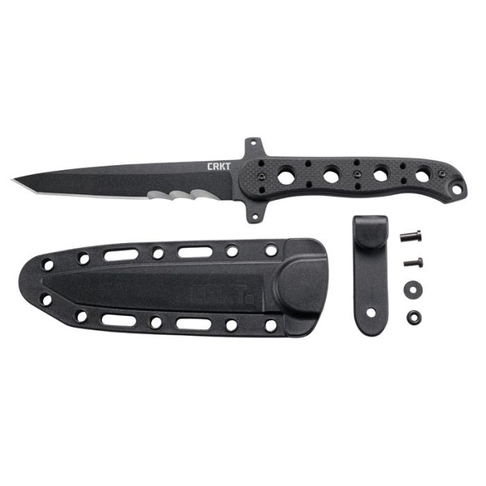 CRKT M16-13FX G10 Fixed Blade with Veff Serrated Black Powder Coated Blade