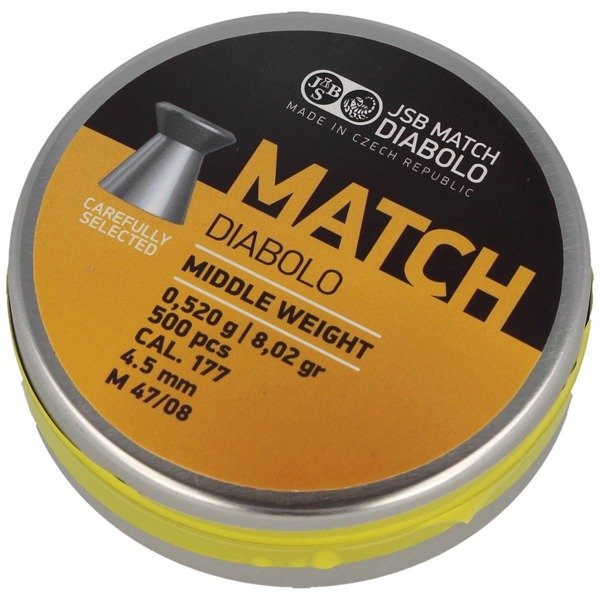 JSB Match Middle Weight Diabolo 4,52 mm  - 8.02gr - 500pc