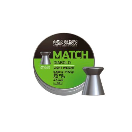 JSB Match Diabolo Light Weight Pellets .177/4.50 mm - 500 Pieces