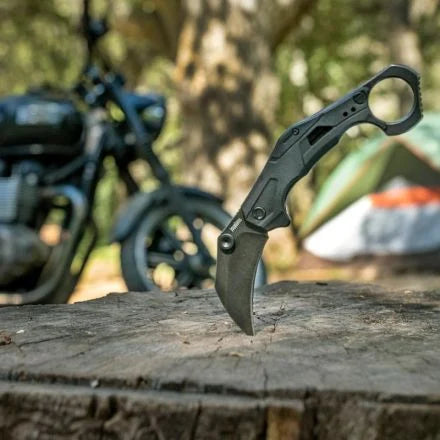 Kershaw Outlier Karambit Black GRN with Black-Oxide BlackWash Blade Coating