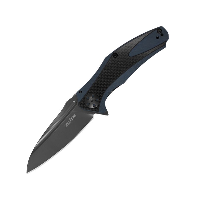 Kershaw Natrix Blue G-10 & Carbon Fiber Overlay with Grey Titanium Carbo-Nitride Blade Finish