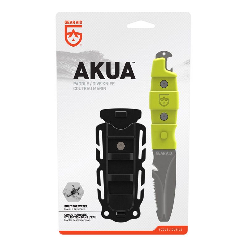 Akua Paddle and Rescue Knife w/Blunt Tip Nav Green