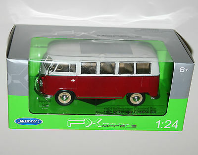 Welly Volkswagen Classical Bus Red-White 1962 1/24